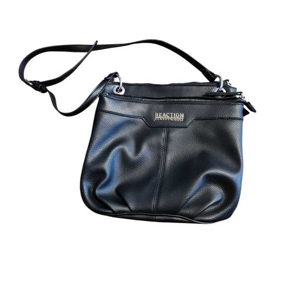 Reaction Kenneth Cole Small Purse Shoulder Three Zipper Compartment Purse - Picture 1 of 11